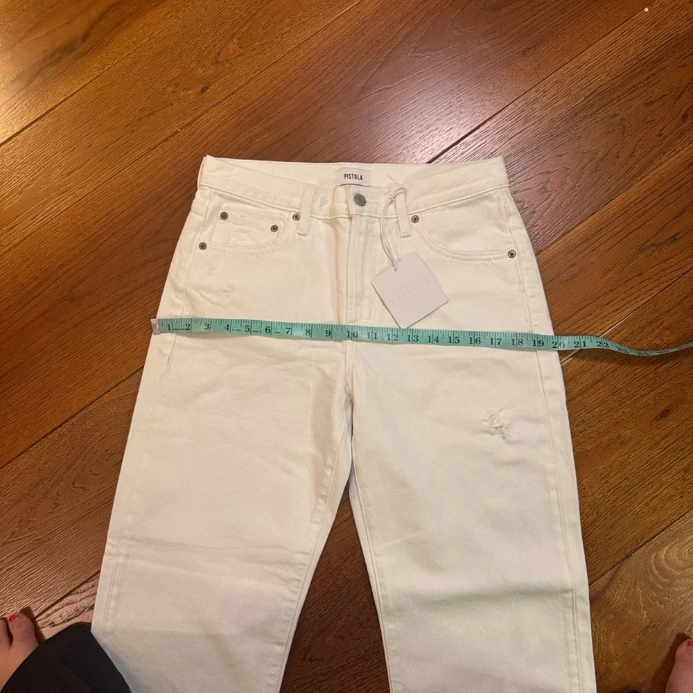 Pistola Lexi Mid Rise Bowed Straight Leg Jeans - Picture 9 of 13